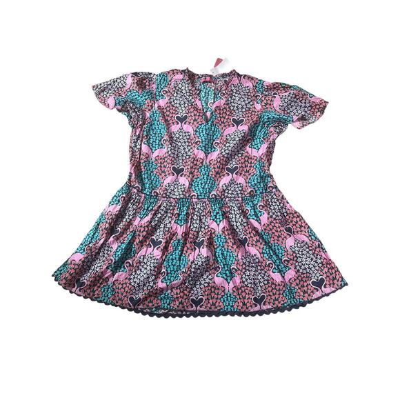 Women’s L Simple Southern Flamingo Pineapple Print Dress NWT Resort Preppy - Picture 3 of 6